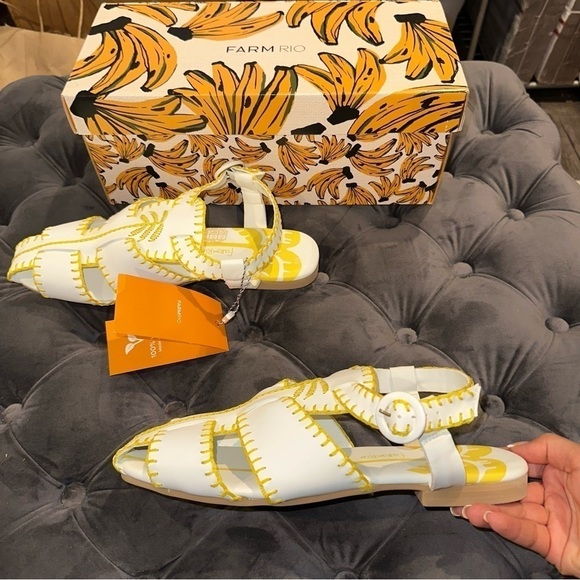 New Farm Rio Yellow Palm Tree Sandal - Picture 4 of 6